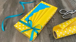 Fan Pleats Gift Wrapping Reversible Paper  Gift Wrapping Ideas [upl. by Ralleigh]