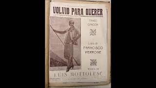 VOLVIÓ PARA QUERER  TANGO  LUIS MOTTOLESE amp FRANCISCO PERRONE  1929 [upl. by Maya]