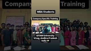 Company Specific Training for MBA Students of Gitam University Vizag AP  India 🇮🇳 mba 2024 [upl. by Ahens926]