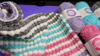 How to crochet this NEW EASY Bobble BERRY Blanket Make it one colour or multi Its up to YOU [upl. by Adam]