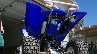 YAMAHA Raptor 660 lexx Exhaust before and after sond test [upl. by Netsoj]