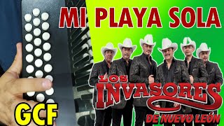 MI playa sola invasores de NL acordeon instruccional SOL [upl. by Ahsonek]