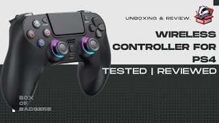 Wireless Controller for PS4 Gamepad with Dual Vibration RGB LED and 6Axis Gyro Sensor [upl. by Llehsam]