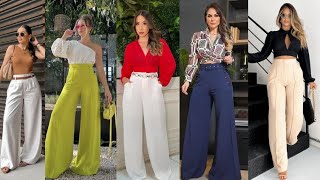 Pantalones anchos y Palazzos moda tendencia 20242025 [upl. by Hsejar]