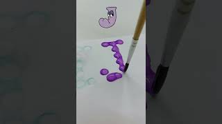 Colored letters with drop shorts youtubeshorts water alphabet [upl. by Nillor313]