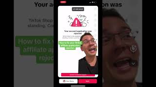 How to fix TikTok affiliate application rejection [upl. by Bonny405]