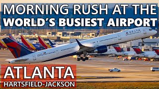 MORNING RUSH at the WORLDS BUSIEST AIRPORT  Atlanta HartsfieldJackson Plane Spotting [upl. by Glaab]