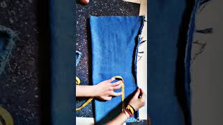 Convert old jeans into beautiful dungree dress 👗trendingshorts viralvideo [upl. by Kirstyn]