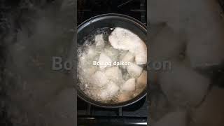 Boiling daikon radish [upl. by Enyledam570]