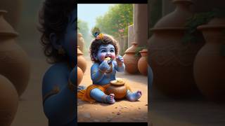 Baby Krishna Eating Makhan Butter – A Divine and Playful Moment kidsdelight ladoos tandoorimomo [upl. by Vetter390]