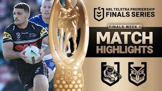 NRL 2023  Panthers v Warriors  Match Highlights [upl. by Cynera51]