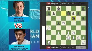 Magnus Carlsen vs Nodribek Abdusattorov Fide World Rapid and Blitz [upl. by Naic]