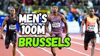 Fred Kerley vs Ackeem Blake vs Christian Coleman II Mens100m Diamond League Final in Brussels 2024 [upl. by Yelrebmik593]