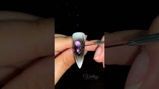 🕷️Spooky 3D Spider Cat Eye Nail Art for Halloween 👻 [upl. by Arva]