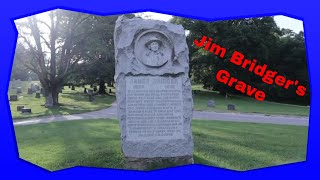 Grave of Jim Bridger Famous Mountain Man Frontiersman Trapper and ScoutIndependence Missouri [upl. by Nnhoj]