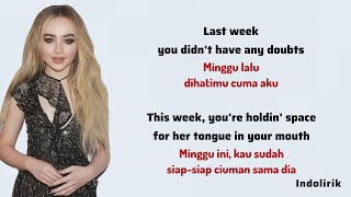 Coincidence  Sabrina Carpenter  Lirik Terjemahan Indonesia [upl. by Engamrahc]