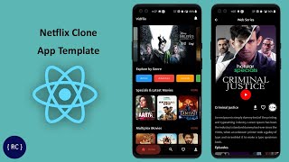 Video Streaming App UI in React Native  Netflix Clone UI in React Native [upl. by Htor]