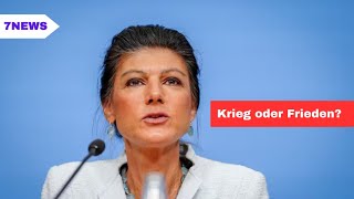 Sahra Wagenknecht Wahlen in Ostdeutschland sind Abstimmung über Krieg und Frieden [upl. by Nicolina321]