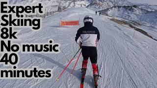 8k  Skiing  2024  Tignes  No Music [upl. by Ielarol]