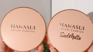 Cushion Hanasui Serum Shade Light Ivory vs Soulmatte Shade Porcelain   Shade Terbaru 2023 [upl. by Lhamaj]