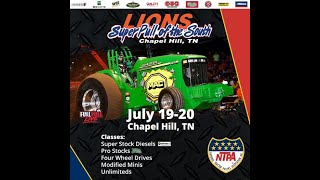 Pro Stock NTPA Tractor Pulling from Chapel Hill TN [upl. by Lyrrad]