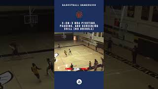 Elevate your teams passing pivoting and screening skills with this intense dribblefree drill [upl. by Dnomhcir]