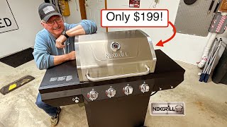 Review of The Affordable Nexgrill 4 Burner Propane Gas Grill in Black with Stainless Steel Lid [upl. by Llehcam]