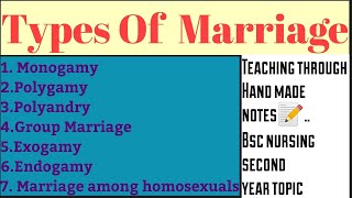 Types of Marriage sociology marriage typesofmarriage [upl. by Gnort]