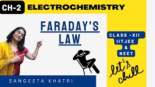 Faradays Law  Ch 2  Electrochemistry Faraday ka Niyam Faraday Hindi  CL12  NEET  IITJEE [upl. by Omlesna]