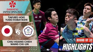 HokiKobayashi JPN vs ChiuWang TPE  R32  Japan Open 2024 [upl. by Haisej]