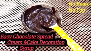 Home Made Chocolate FrostingDecoration Chocolate Cream Chocolate Spread Recipe TeluguSisters [upl. by Anawek]