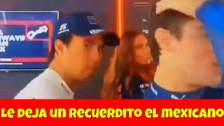 Checo Pérez raya la defensa a Franco Colapinto en entrevista despues de clasificación en Azerbaijan [upl. by Asiled889]