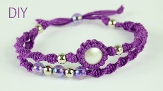 Macrame Double Bracelet  Tutorial [upl. by Lanoil345]