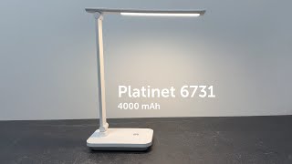 Настільна лампа LED 6731 5W з акумулятором 4000 mAh PLATINET [upl. by Kacy]