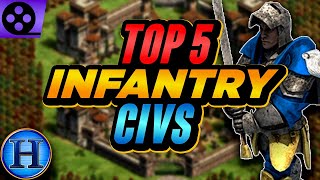 Top 5 Best Infantry Civilizations  AoE2 [upl. by Issor]