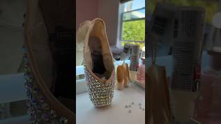 GLASS SLIPPER POINTE SHOE ballerinadancercinderellasparklycraftspointeshoeglassslipper [upl. by Aileve872]