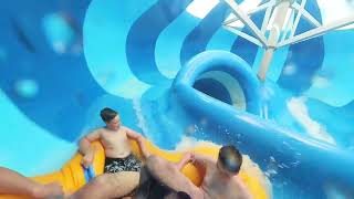 Snowstorn at Alpamare Waterpark Scarborough OnRide POV [upl. by Ardekal]