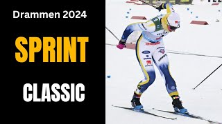 SPRINT classic Drammen 2024 World Cup Crosscountry skiing [upl. by Winfrid]