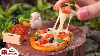 Perfect Miniature Pizza Making In Mini Forest  ASMR Cooking Mini Food [upl. by Gelhar]