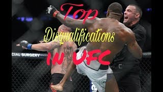 Top Disqualifications in UFC 2017 [upl. by Zebe]