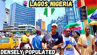 Shocking Downtown Lagos Nigeria in 2024 4K city center street tour 🇳🇬 [upl. by Grussing]