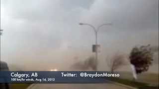 Extreme damaging winds of up to 100 kmhr today in Calgary AB area [upl. by Michaeline]