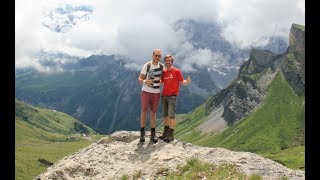 Mountain hike from Mürren 1640m to Schilthorn 2970m  Bergwanderung von Mürren aufs Schilthorn [upl. by Marolda]