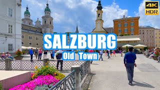 Salzburg Austria 🇦🇹 Walking tour ☀️ 4K HDR [upl. by Sianna392]