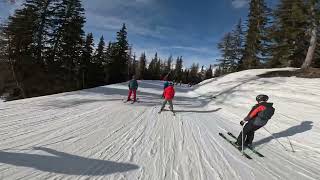 Les Arcs red ski run Ours amp blue ski run Foret [upl. by Fotina]