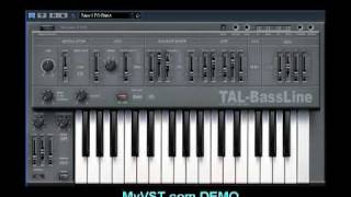 MyVST Demo TALBassLine [upl. by Akimihs]