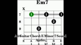 An Guitar Chord E Minor 7 Sound Audio [upl. by Ateerys]