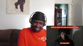 THEE BLACKBADGER DIFFERENT TYPES OF PEOPLE AT HAUNTED HOUSES REACTION [upl. by Nadbus]