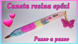 Caneta de resina epóxi  Tema Unicórnio 🦄  Mirella Liz [upl. by Edelsten]