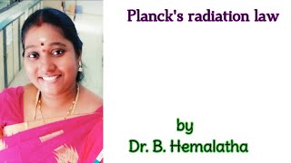 Plancks radiation law [upl. by Saticilef]